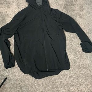 Vuori 'Outdoor Trainer Shell' V512 Black Lightweight Full Zip Hooded Jacket - XL